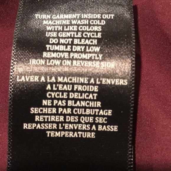 BlankNYC Burgundy Microfiber Moto Jacket S. 3 Zippered Pockets. Zipper At Wrists - Picture 6 of 6